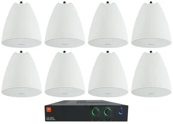 Потолочная акустика JBL PEN-65T White с усилителем (8 штук)