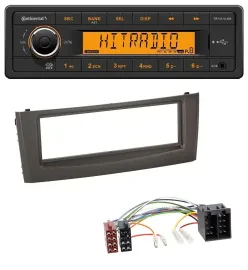 Continental 1DIN USB AUX MP3 Autoradio für Fiat Grande Punto Punto ab 05 schwarz