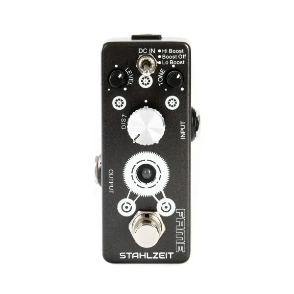Distortion Pedal, E-Gitarre Effektgerät, Verzerrer, Hi & Low Boost, Stahlzeit