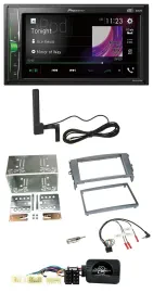 Автомагнитола для Toyota Auris 2007–2011 Pioneer 2DIN, MP3, DAB, Bluetooth, поддержка кнопок на руле, антрацит