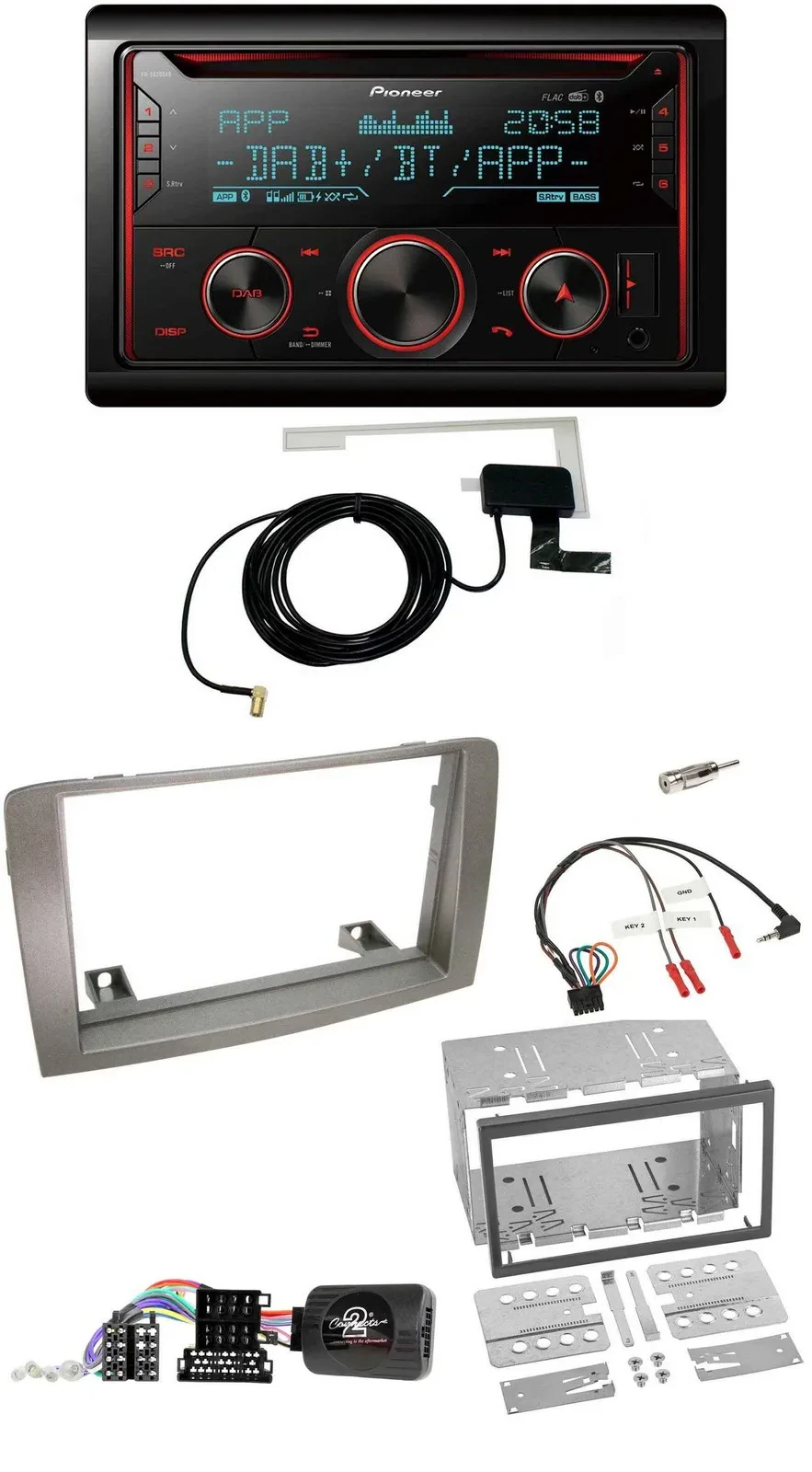 Pioneer 2DIN Lenkrad DAB USB CD Bluetooth Autoradio für Lancia Musa 2004-2012