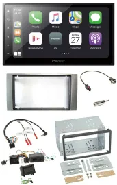 Pioneer Lenkrad Bluetooth DAB 2DIN USB Autoradio für Ford Kuga 2008-2012 silber