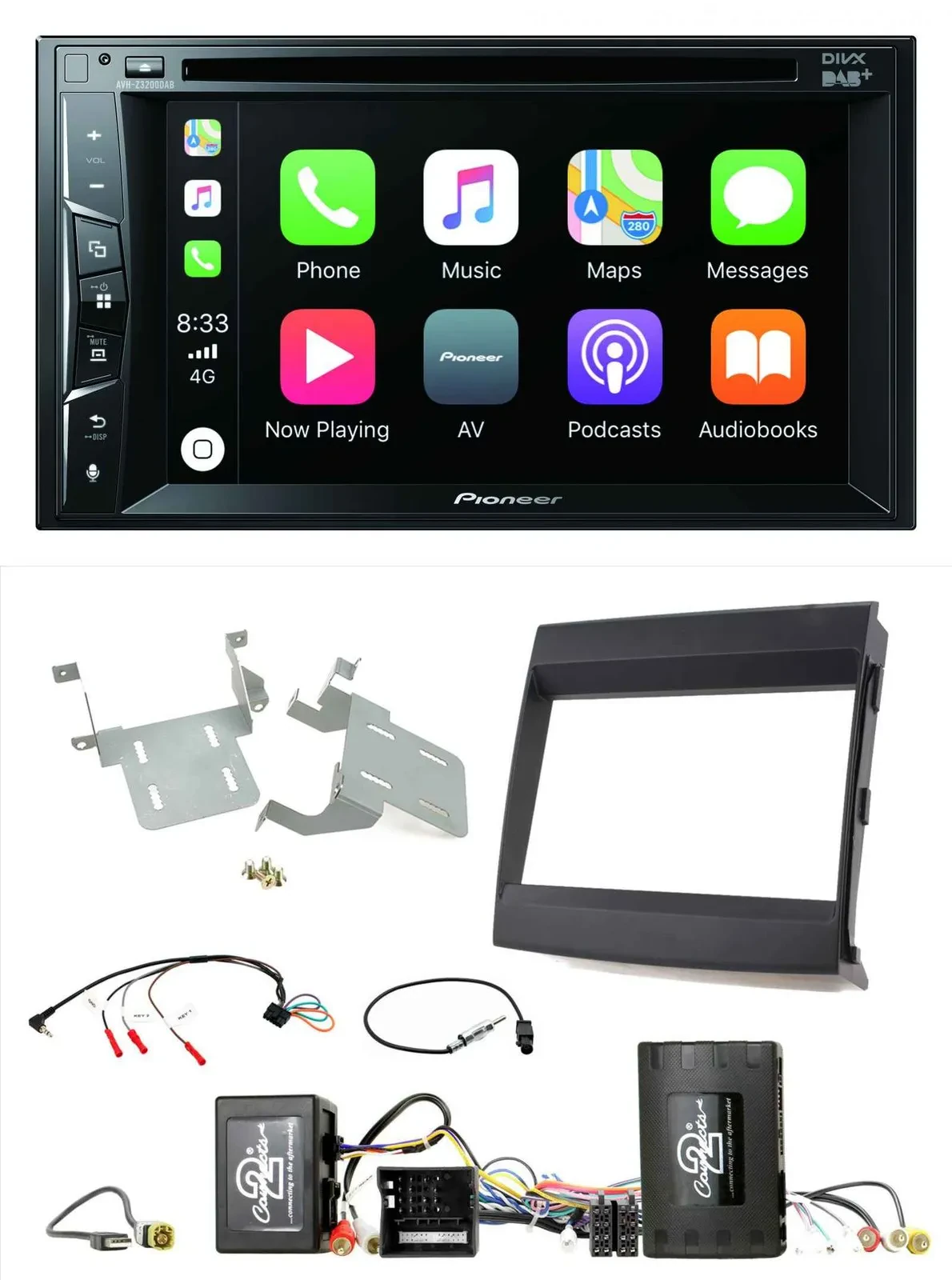 Pioneer Lenkrad USB DVD Bluetooth DAB 2DIN Autoradio für Porsche Cayenne Soundsy