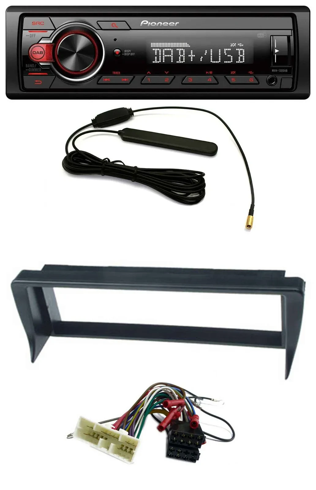 Pioneer MP3 DAB 1DIN AUX USB Autoradio für Jaguar Sovereing / XJ12 / XJ6