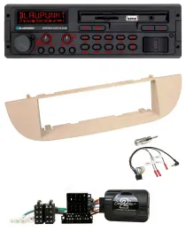 Автомагнитола Blaupunkt USB, Bluetooth, DAB, SD, поддержка управления на руле для Fiat 500 (с 2007) перламутрово-серый