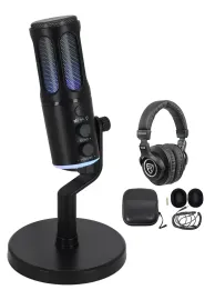 Technical Pro UM5 USB Microphone Condenser Recording Studio Mic+Headphones