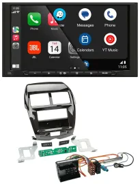 JBL USB 2DIN MP3 Bluetooth AUX Autoradio für Citroen C4 Mitsubishi ASX Peugeot 4