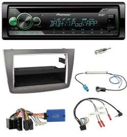 Автомагнитола Pioneer CD, USB, MP3, DAB, поддержка кнопок на руле, для Alfa Romeo Mito (955) 2013–2018, цвет серебристый, ISO