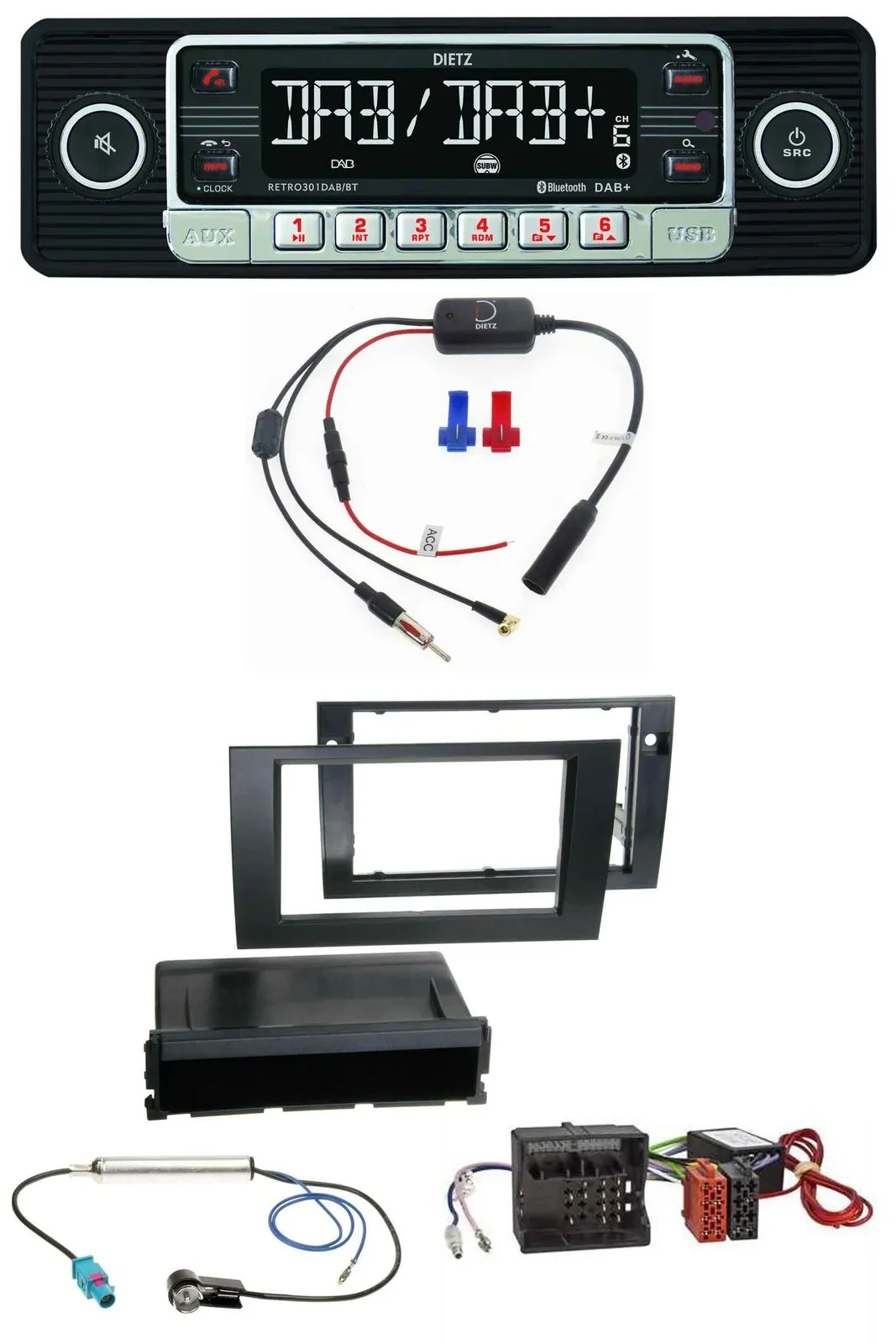 Dietz MP3 DAB Bluetooth USB Autoradio für Audi A4 B7 04-08 Symphony Aktivsystem