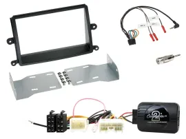 Einbauset Lenkradadapter Doppel DIN Autoradio für Mitsubishi L200 06-15