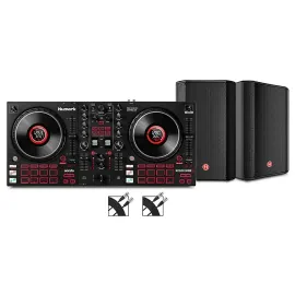 Harbinger VARI V1112 Powered Pck w/Numark Mixtrack Platinum FX Controller/Cables