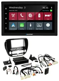 Blaupunkt 2DIN Lenkrad USB Bluetooth DAB Autoradio für Kia Soul ab 2014 Klima