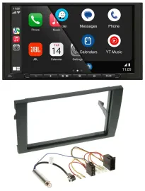 JBL USB 2DIN MP3 Bluetooth AUX Autoradio für Audi A4 B6 B7 2001-2008 ISO