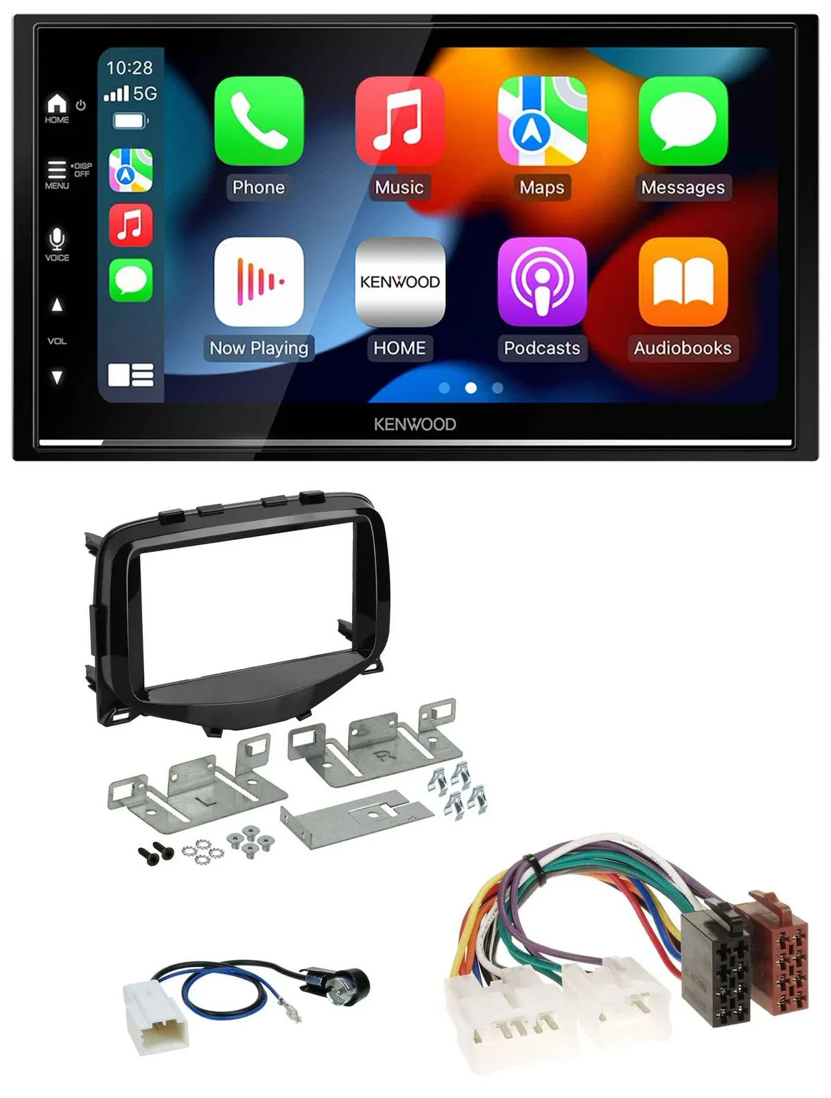 Kenwood DAB USB Bluetooth 2DIN MP3 Autoradio für Toyota Aygo (2014-2021)