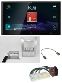 JVC USB Bluetooth 2DIN DAB MP3 Autoradio für Dacia Sandero Logan Duster ab 11 he
