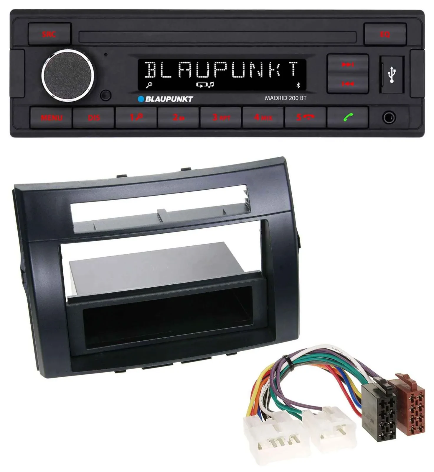 Blaupunkt USB AUX Bluetooth MP3 Autoradio für Toyota Corolla Verso 04-09 schwarz