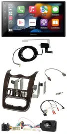 Pioneer Lenkrad USB Bluetooth DAB 2DIN Autoradio für Dacia ab 12 dunkelbraun