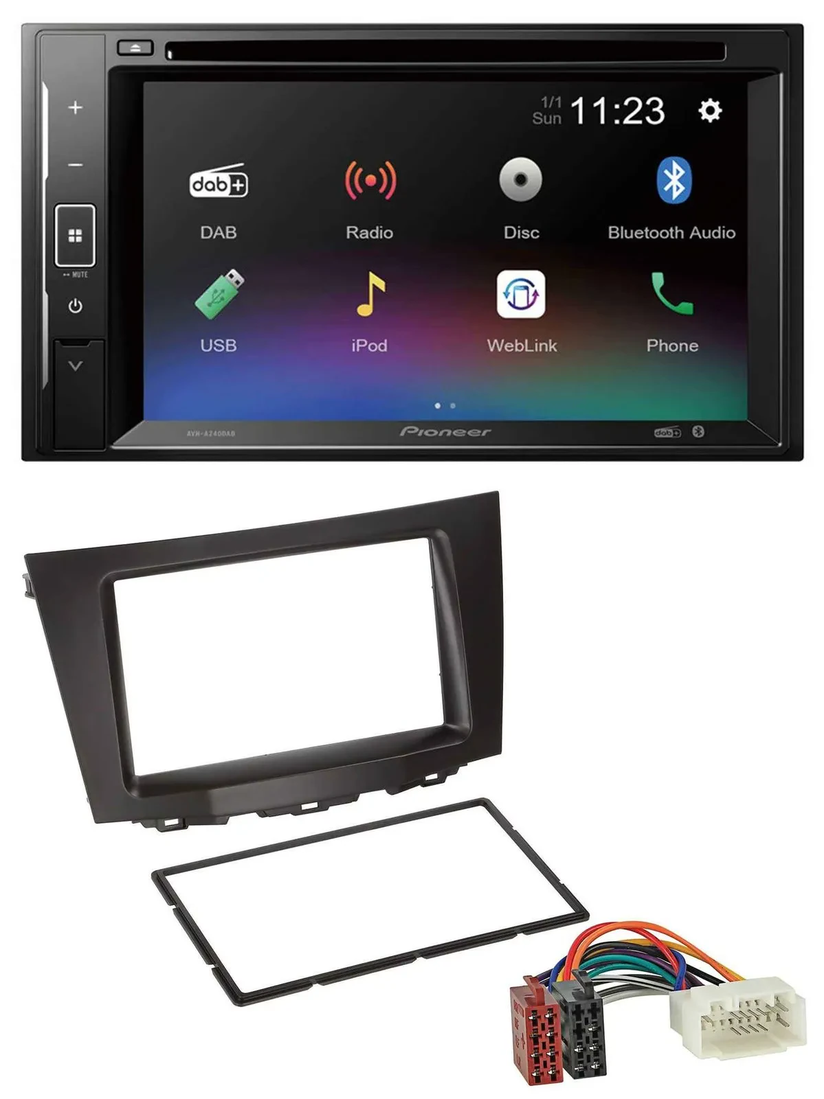 Автомагнитола для Suzuki Kizashi (с 2009) Pioneer 2DIN, Bluetooth, USB, DAB, DVD