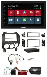 Blaupunkt Lenkrad Bluetooth DAB 2DIN USB Autoradio für Mazda 2 2007-2014