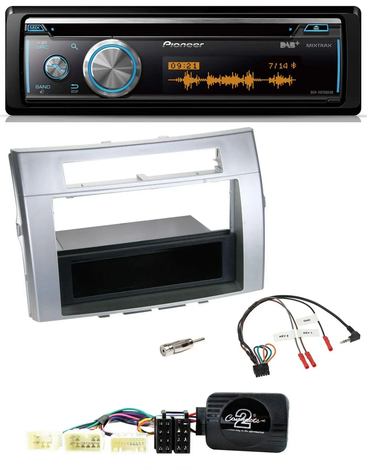 Pioneer Lenkrad DAB USB CD Bluetooth Autoradio für Toyota Corolla Verso 2004-200