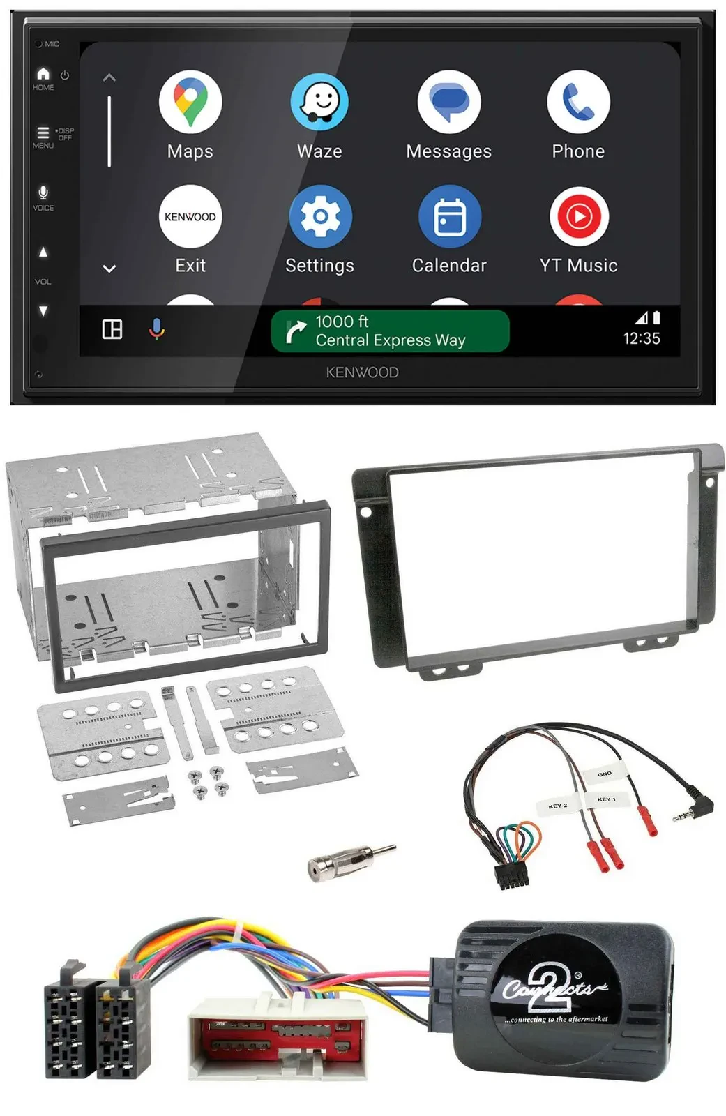 Kenwood DAB Bluetooth USB Lenkrad 2DIN Autoradio für Land Rover Freelander 2004-