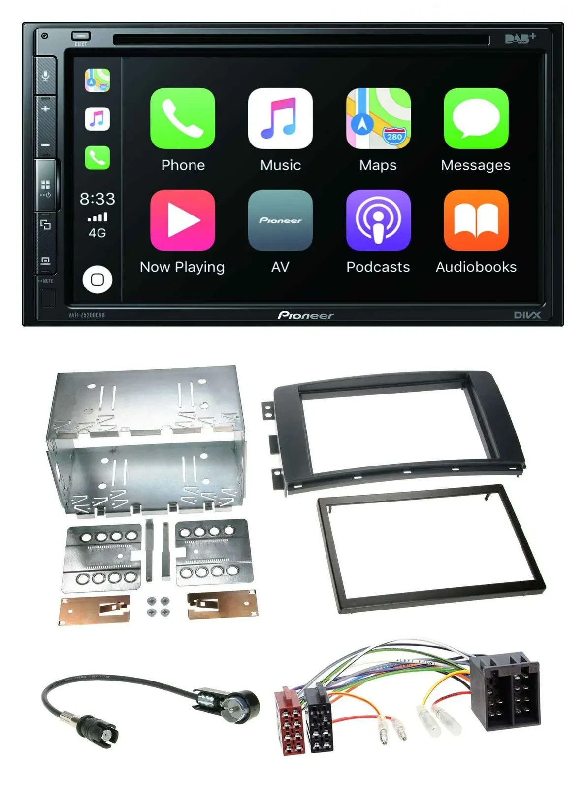 Pioneer DVD 2DIN MP3 DAB Bluetooth USB Autoradio für Smart ForFour 04-06 ForTwo