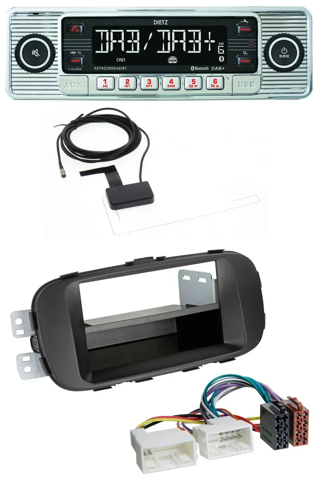 Автомагнитола для Kia Soul (PS, с 2014) Dietz Bluetooth, USB, MP3, DAB, черная