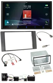 JVC USB Bluetooth 2DIN DAB Lenkrad Autoradio für Ford Kuga 08-12 anthrazit