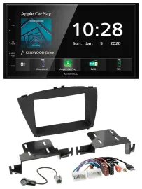 Kenwood Bluetooth MP3 DAB USB 2DIN Autoradio für Hyundai ix35 ab 13 AUX USB