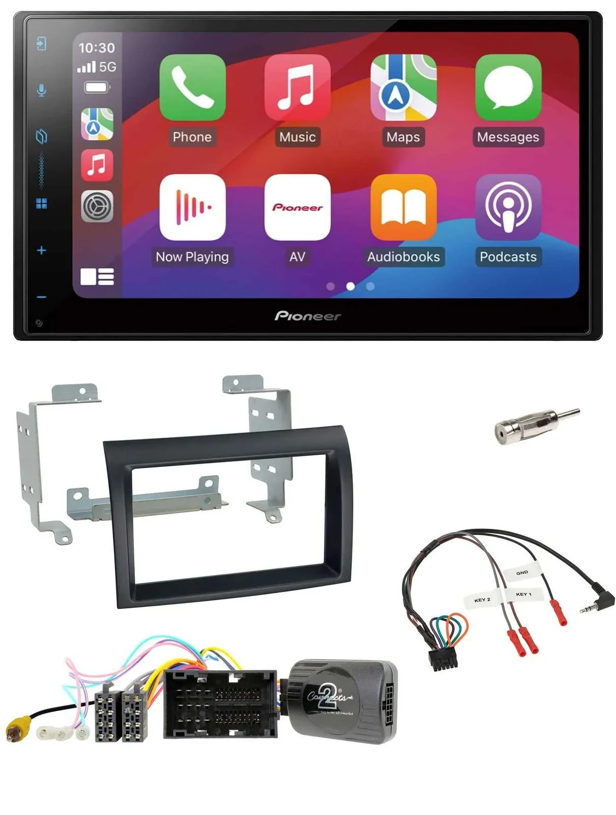 Автомагнитола для Citroen Jumper Pioneer 2 DIN, DAB, USB, Bluetooth, черная