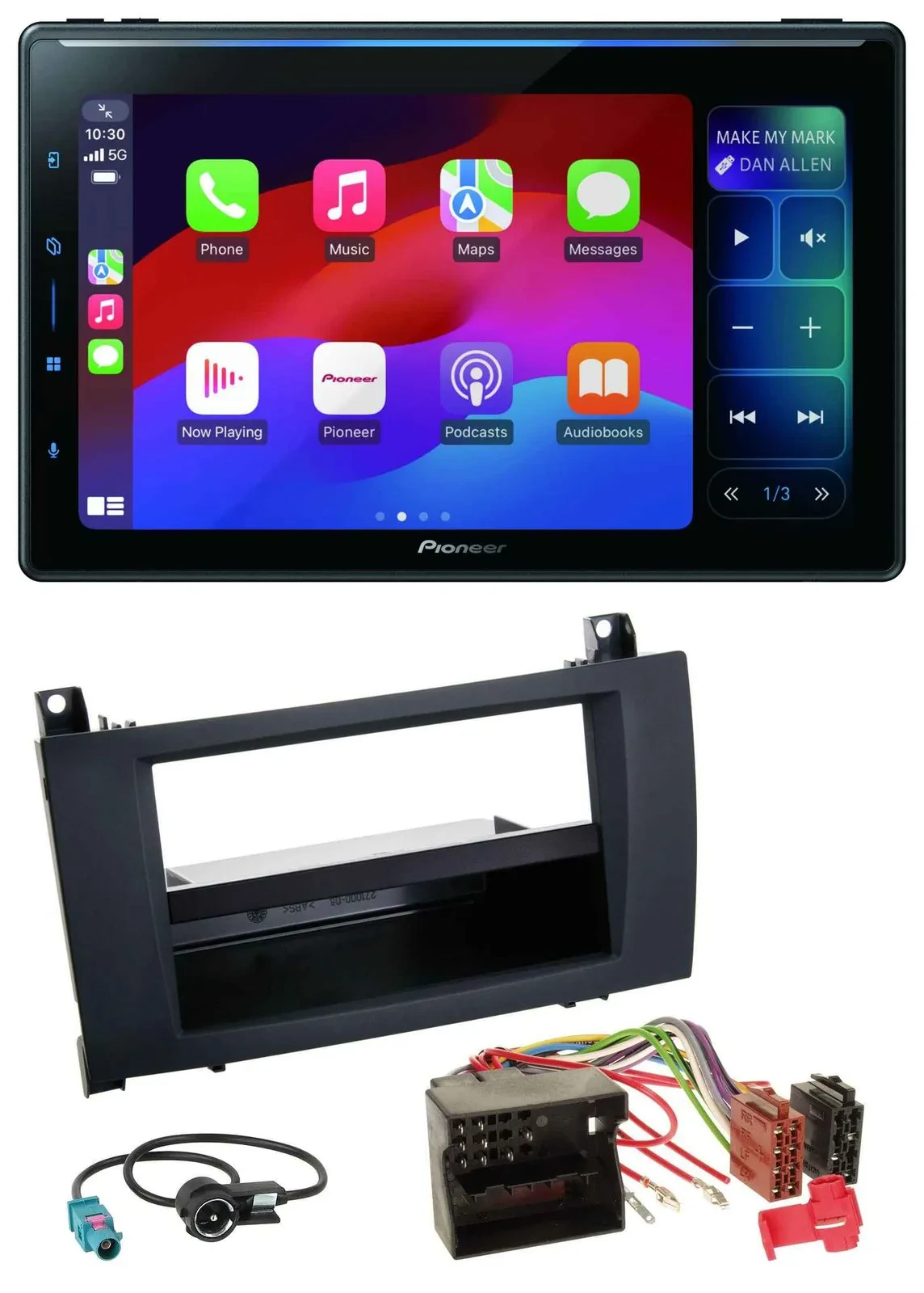 Pioneer Bluetooth DAB MP3 USB Autoradio für Mercedes SLK (R171, 2004-2011)