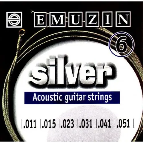 Струны для акустической гитары Emuzin Silver 6A205 11-51