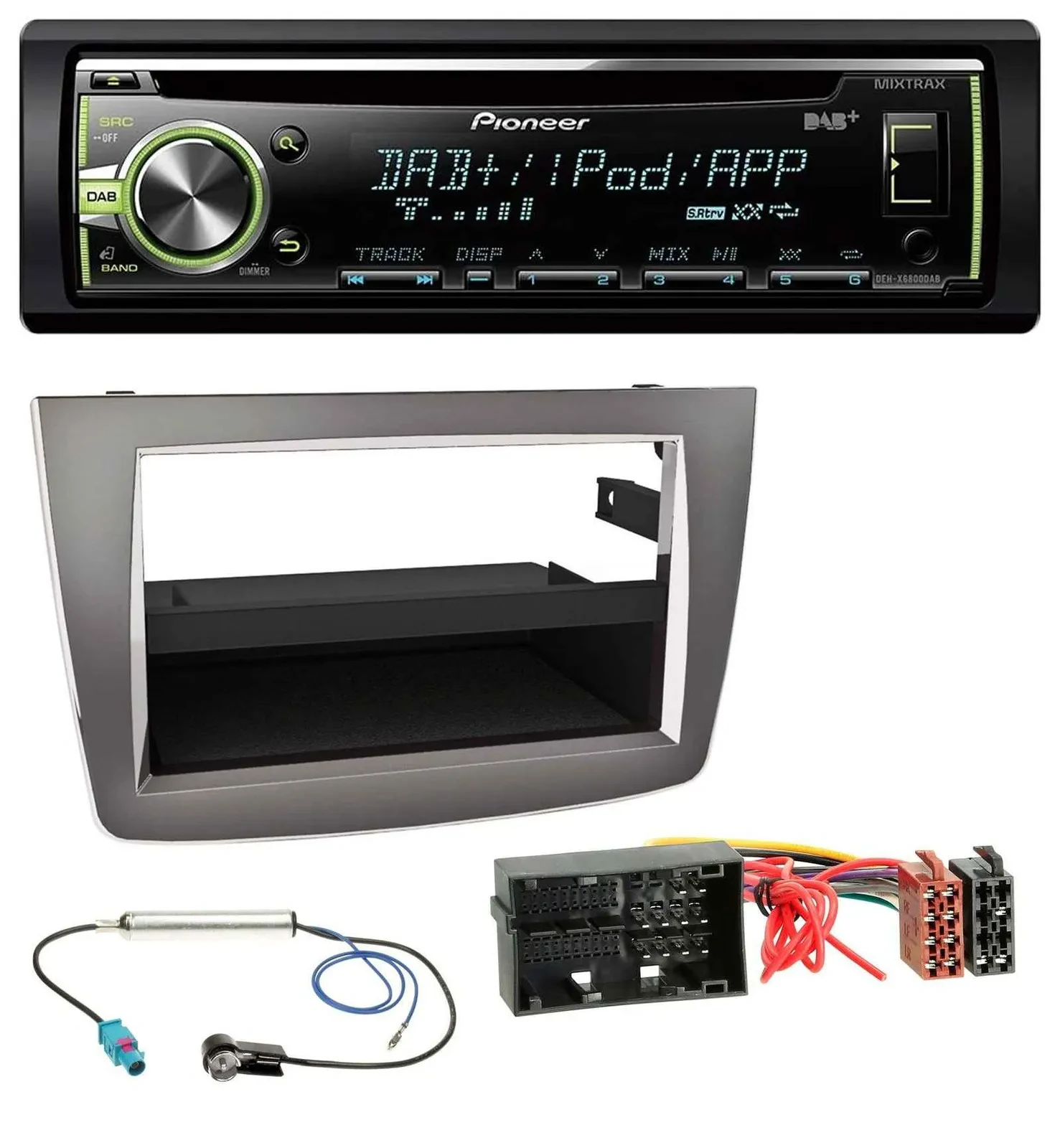 Pioneer DAB USB MP3 AUX CD Autoradio für Alfa Romeo Mito ab 14 955 silber