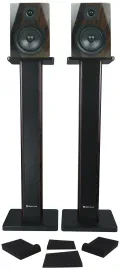 Студийные мониторы Rockville APM5D+RHTSD+RRS190S 5.25" 250W Dark Wood (набор, пара) с 36" стойками и изоляционными подкладками