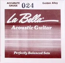 Струна для акустической гитары La Bella GW024, бронза, калибр 24
