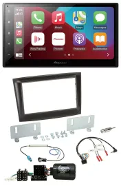 Pioneer USB Lenkrad DAB 2DIN Bluetooth Autoradio für Fiat Doblo ISO Can-Bus ab 1