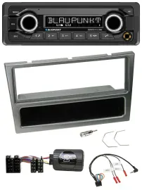 Автомагнитола для Opel Corsa C (2000–2004) Blaupunkt Bluetooth, DAB, USB, поддержка управления с руля, алюминий