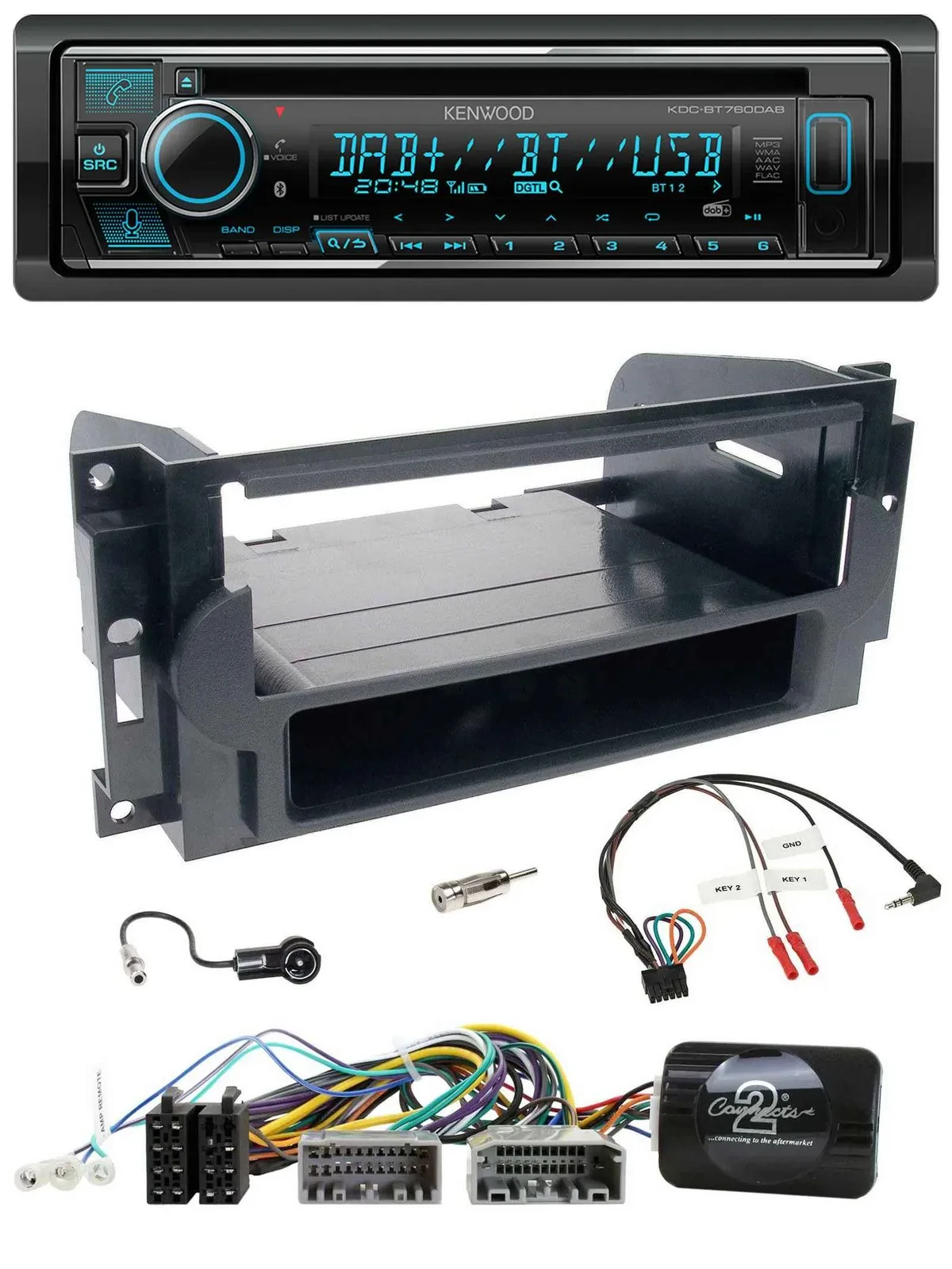 Kenwood Lenkrad Bluetooth DAB USB CD Autoradio für Dodge / Jeep