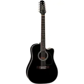 Электроакустическая гитара Takamine EF381DX 12-String Dreadnought Cutaway Acoustic-Electric Guitar Black