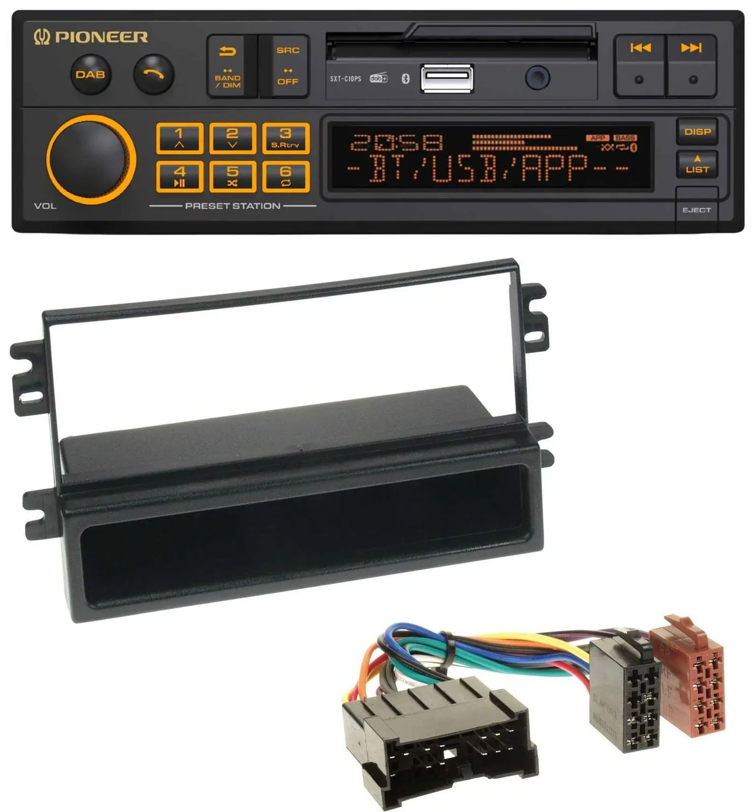 Автомагнитола для Kia Carens II (2004–2006) Pioneer DAB, MP3, USB, Bluetooth