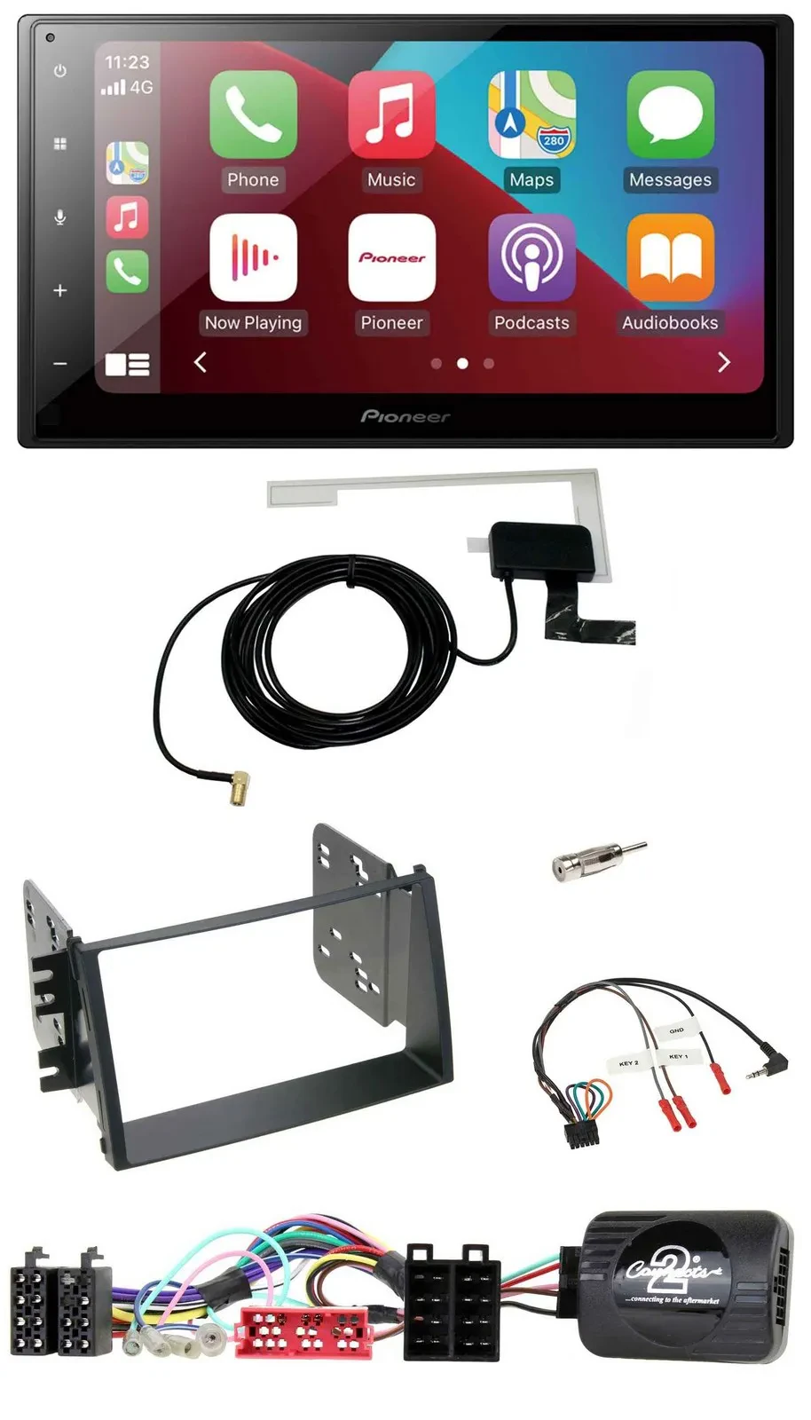 Pioneer USB Bluetooth DAB Lenkrad 2DIN Autoradio für Kia Soul 2009-2011