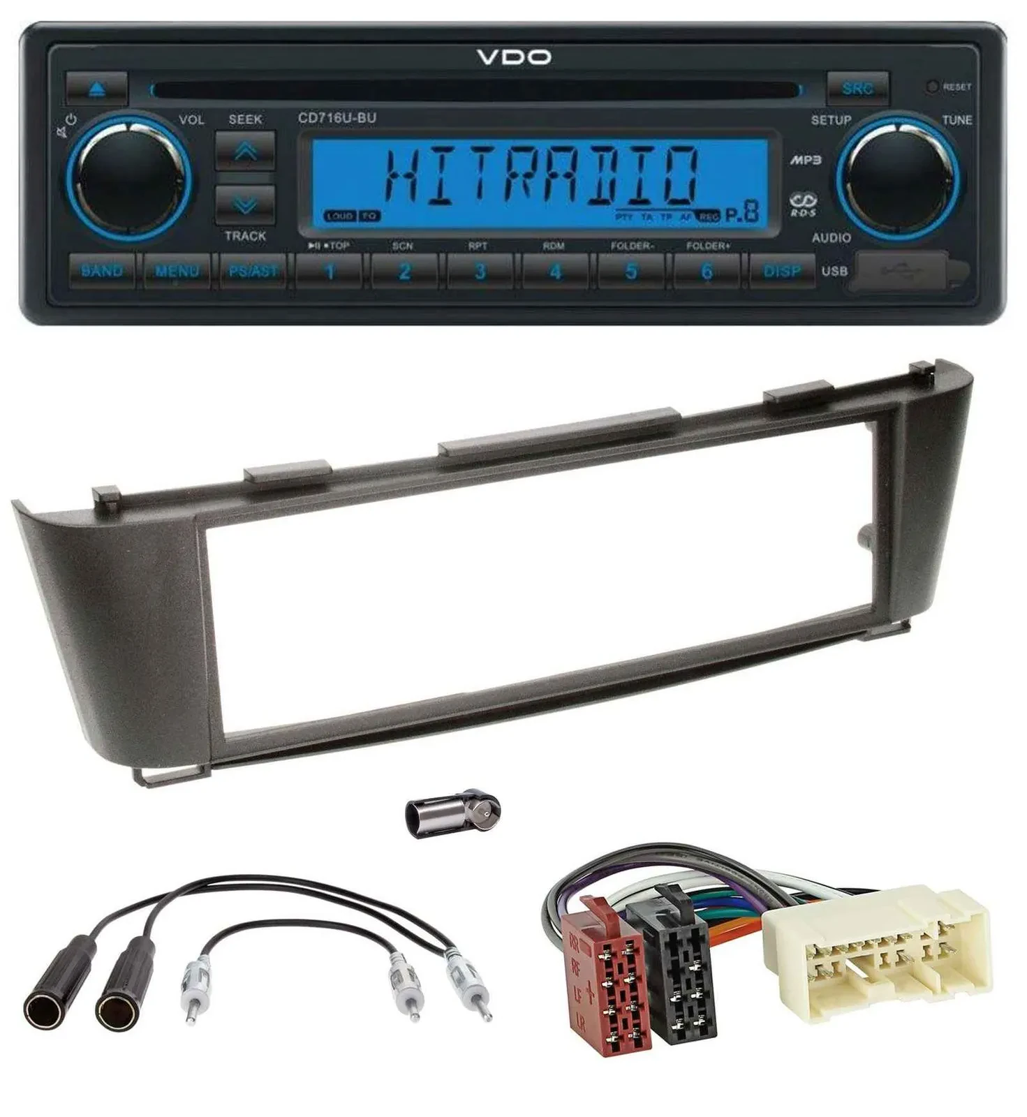 VDO AUX MP3 1DIN CD USB Autoradio für Nissan Almera (ab 2003)