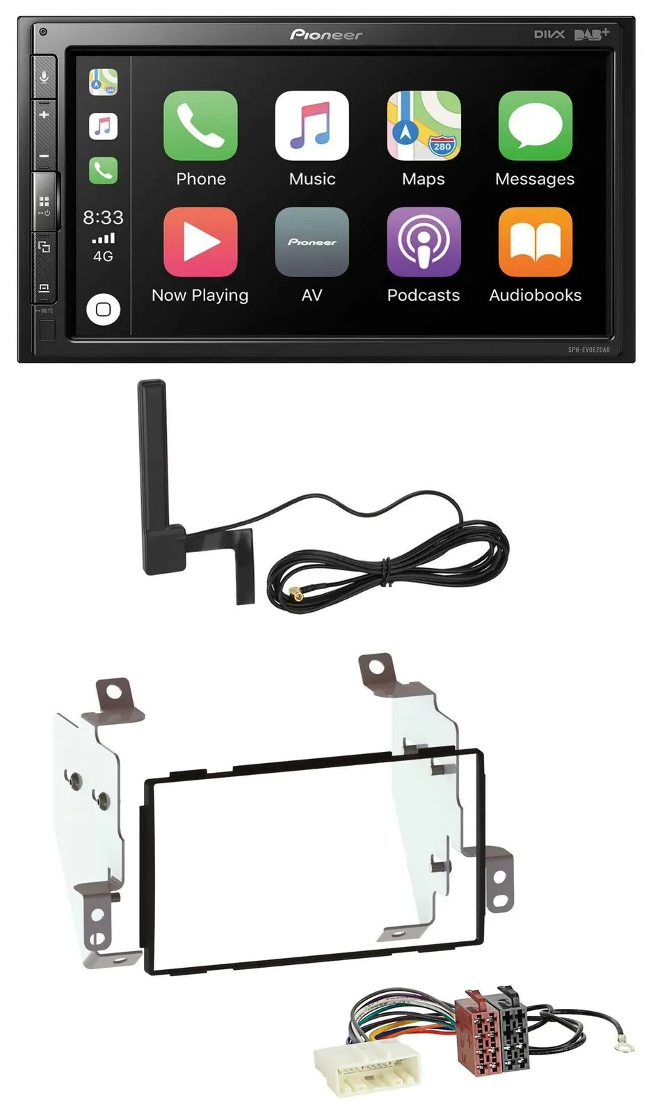 Pioneer USB 2DIN Bluetooth DAB MP3 Autoradio für Nissan Note (2005-2013)