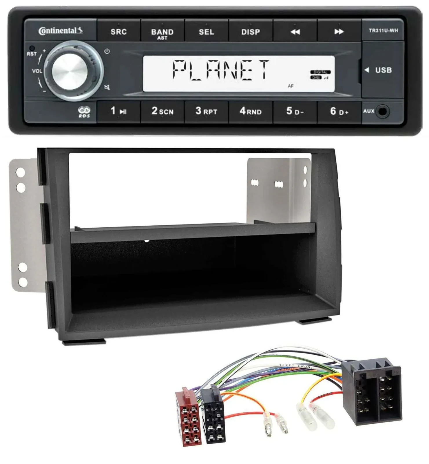 Continental USB MP3 AUX 1DIN Autoradio für Kia Venga (YN, ab 2009)