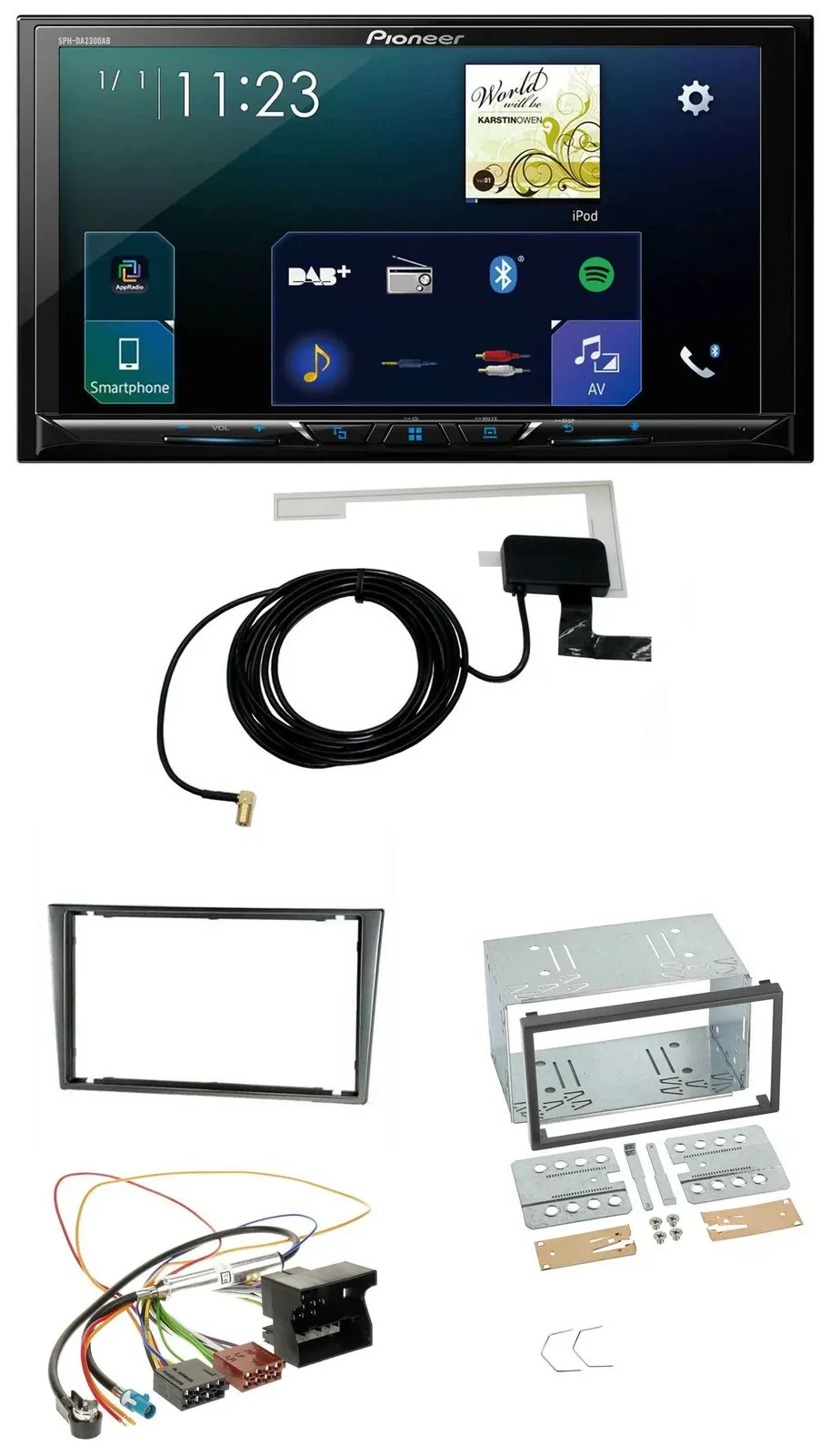 Pioneer 2DIN DAB USB MP3 Bluetooth Autoradio für Opel Corsa C Quadlock 2000-2006