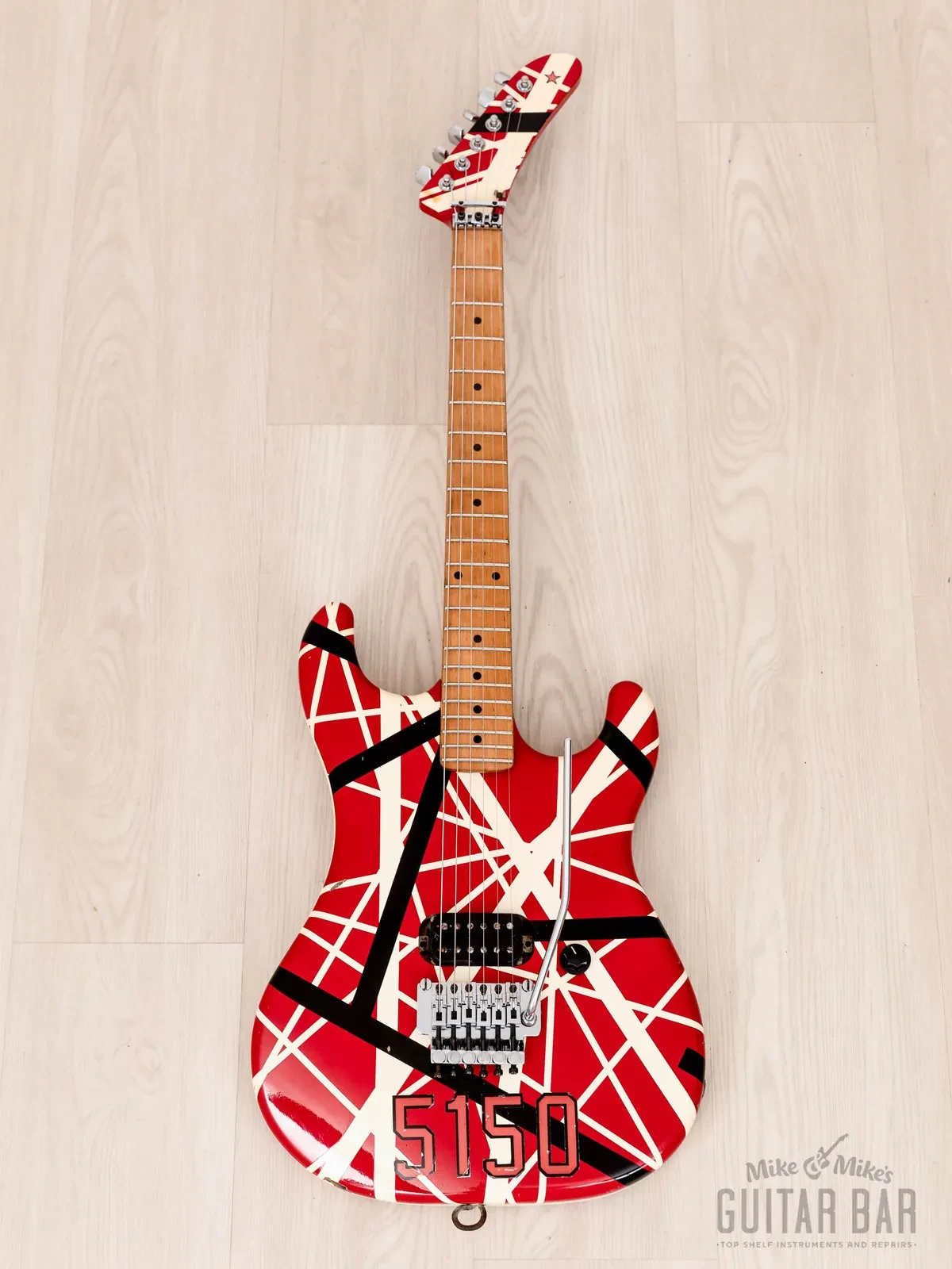 Электрогитара ESP Custom Shop EVH Frankenstrat 5150 H Striped w/gigbag Japan 1990s
