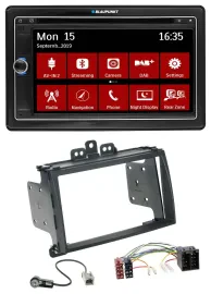 Blaupunkt Bluetooth DAB 2DIN USB DVD MP3 Autoradio für Hyundai i20 09-12 schwarz