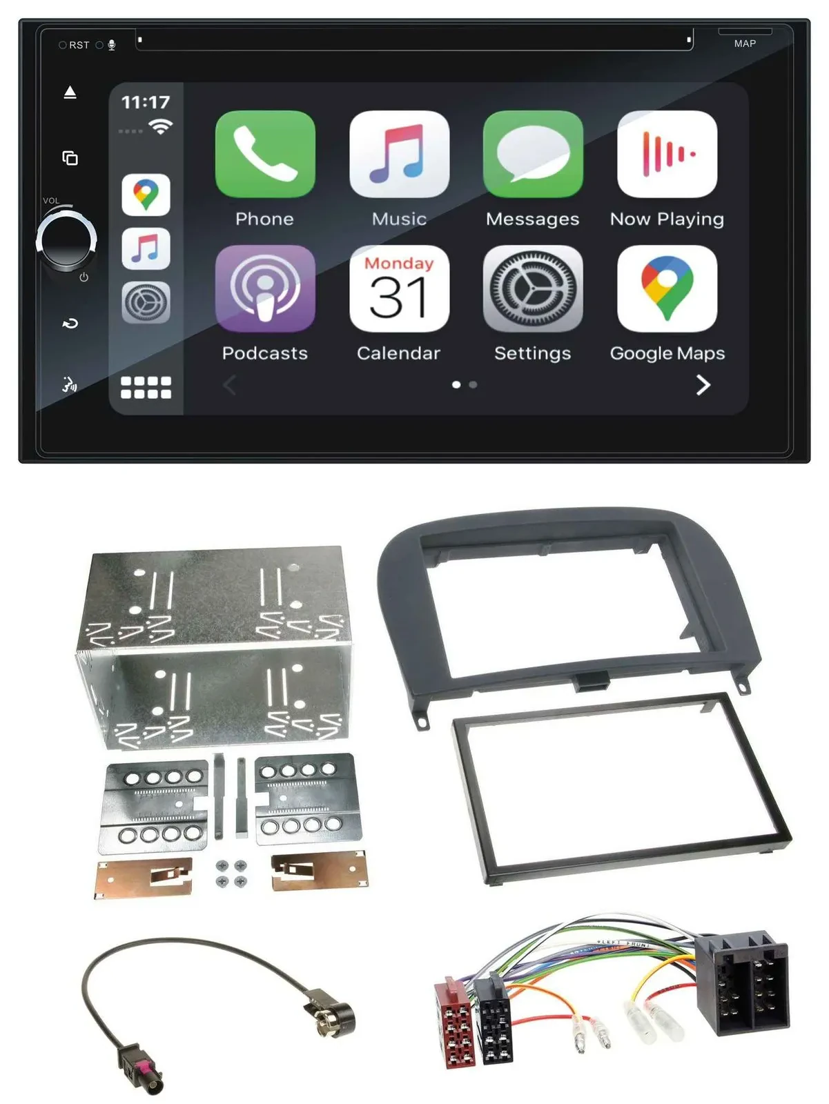 Blaupunkt 2DIN Bluetooth DAB USB DVD MP3 Autoradio für Mercedes SL-Klasse 2001-2
