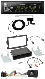 Pioneer Bluetooth DAB USB Lenkrad Autoradio für Dacia Logan Sandero ab 12 schwar
