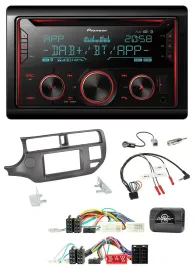 Pioneer 2DIN DAB Lenkrad Bluetooth USB CD Autoradio für Kia Rio 11-15 UB anthraz